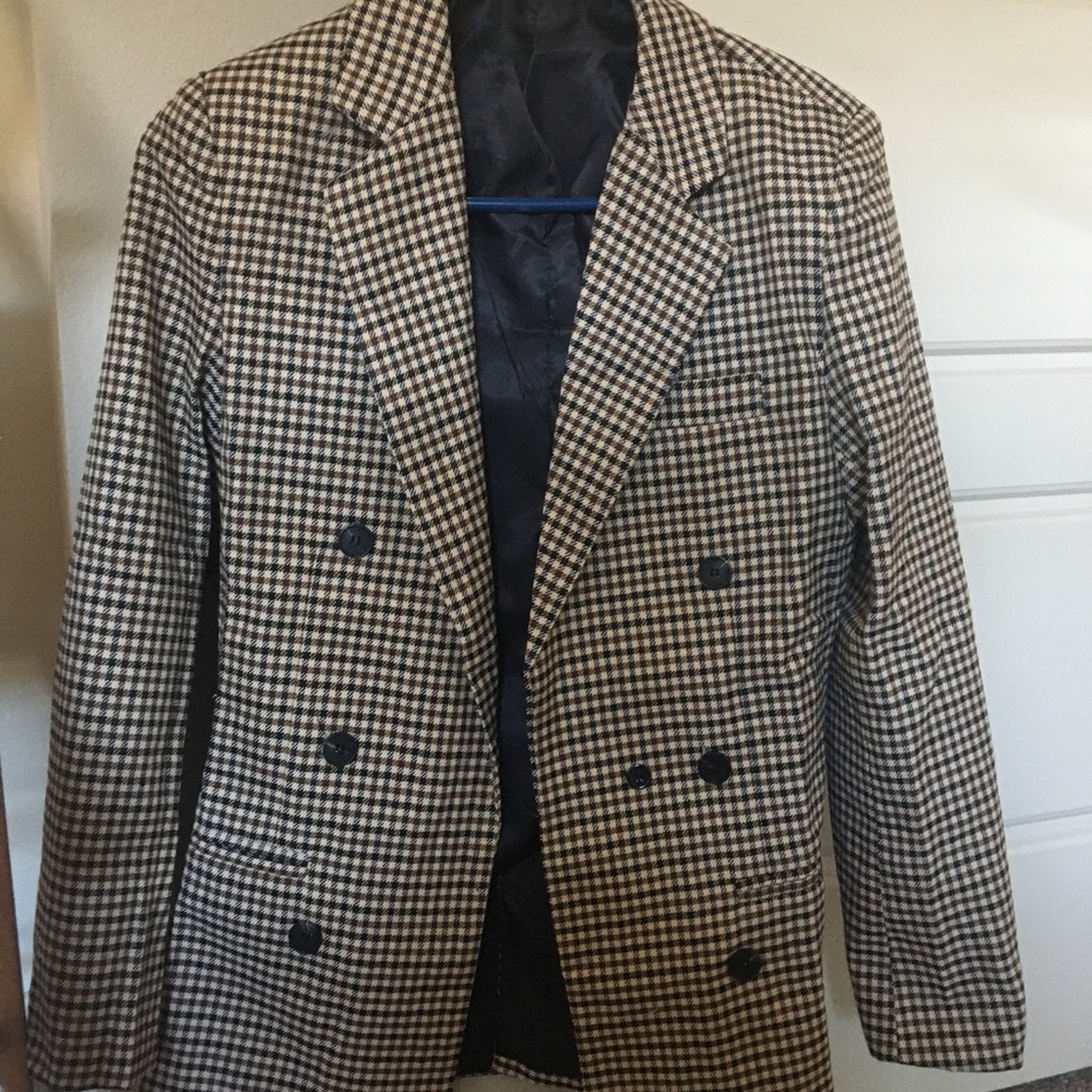 Brown Checkered Jacket - image 3